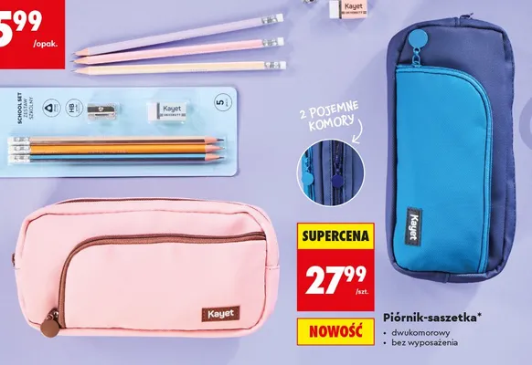 Piórnik-saszetka Kayet promocja w Biedronka