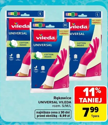 Rękawice Universal Vileda promocja w Carrefour