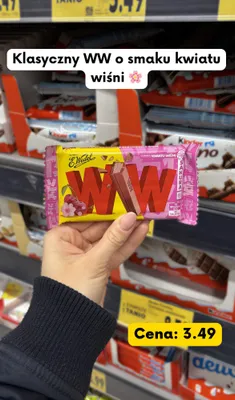 Wafelek WW o smaku kwiatu wiśni promocja w Kaufland