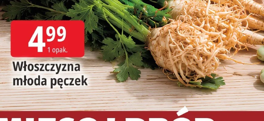 Włoszczyzna młoda pęczek promocja w Leclerc