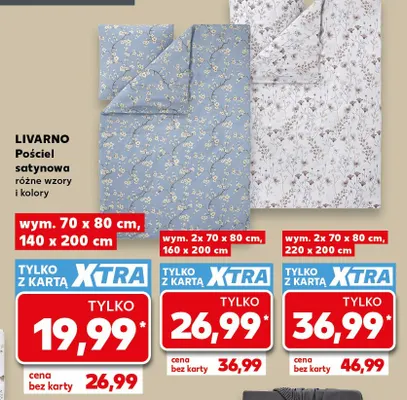 Pościel satynowa Livarno 140x200 cm promocja w Kaufland