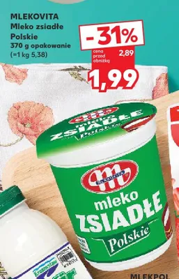 Mleko zsiadłe Polskie MLEKOVITA promocja w Kaufland
