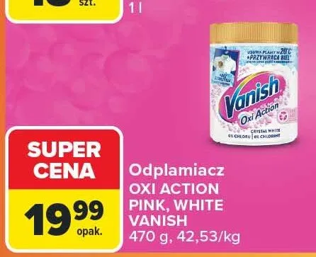 Odplamiacz Oxi Action Pink, White promocja w Carrefour