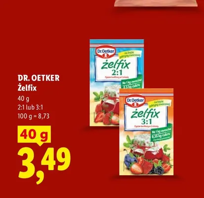 Żelfix 2:1 Dr. Oetker promocja w Lidl