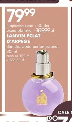 Woda perfumowana damska Lanvin Éclat d'Arpège promocja w Super-Pharm