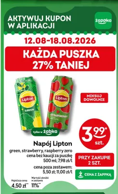 Napój Lipton Green promocja w Żabka