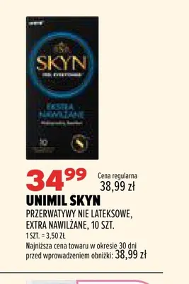 Prezerwatywy nielateksowe Extra Nawilżane Unimil SKYN promocja w Drogerie Natura