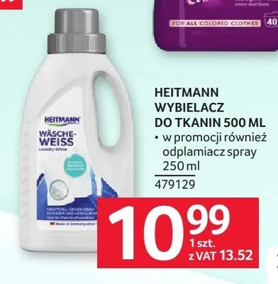 Wybielacz do tkanin Heitmann 500ml promocja w Selgros
