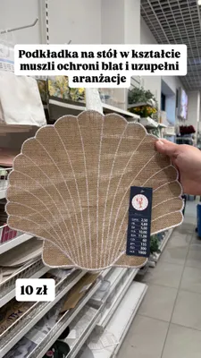 Podkładka na stół w kształcie muszli promocja w Pepco