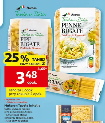 Makaron Linguine Tavola in Italia Auchan promocja w Auchan