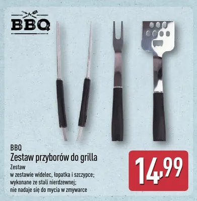 Zestaw przyborów do grilla BBQ promocja w Aldi