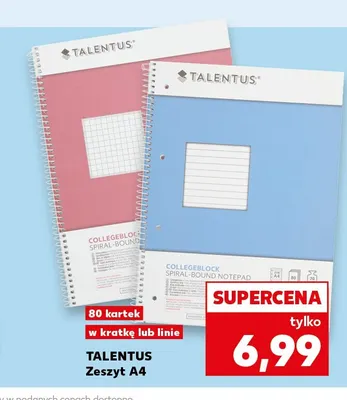 Zeszyt A4 w kratkę Talentus promocja w Kaufland
