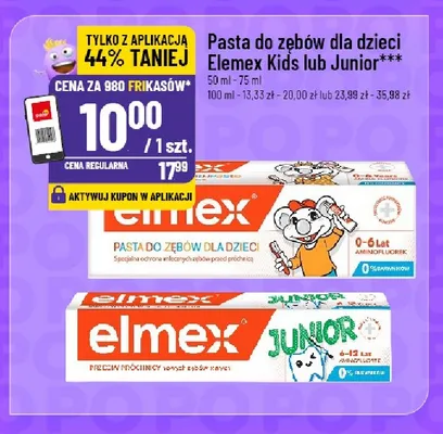 Pasta do zębów dla dzieci Elmex Junior promocja w POLOmarket