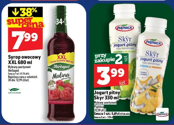 Jogurt pitny Skyr promocja w TOPAZ