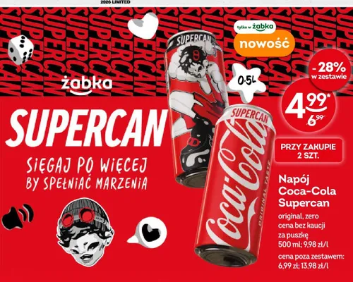 Napój Coca-Cola Original Taste Supercan promocja w Żabka