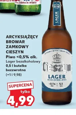 Piwo bezalkoholowe Cieszyn Lager promocja w Kaufland