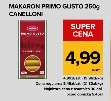 Makaron canelloni promocja w Supeco