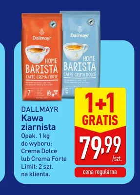 Kawa ziarnista Crema Forte Dallmayr promocja w Aldi