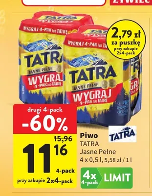 Piwo Tatra promocja w Intermarche