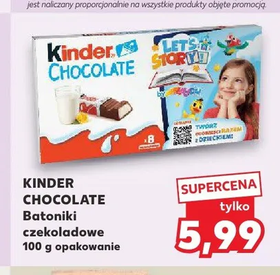 Batoniki czekoladowe KINDER CHOCOLATE promocja w Kaufland