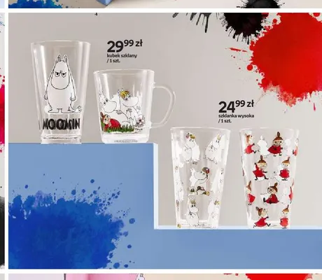 Szklanka wysoka Moomin promocja w Empik