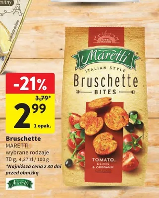 Bruschette Maretti Tomato Olives & Oregano promocja w Intermarche