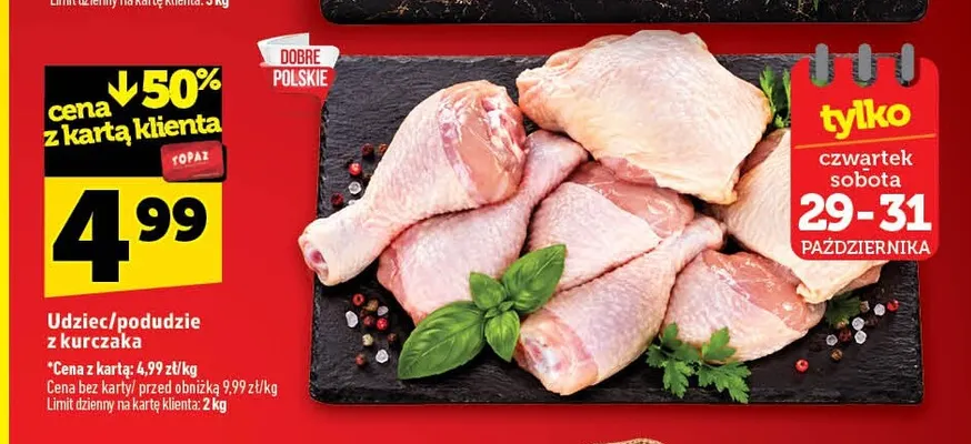 Podudzie z kurczaka promocja w TOPAZ
