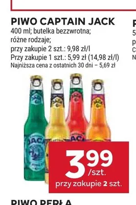 Piwo Captain Jack promocja w Stokrotka