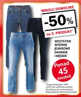 Spodnie jeansowe damskie i męskie promocja w Selgros