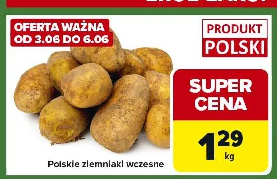 Ziemniaki wczesne polskie promocja w Carrefour Express