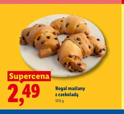 Rogal maślany z czekoladą promocja w Lidl