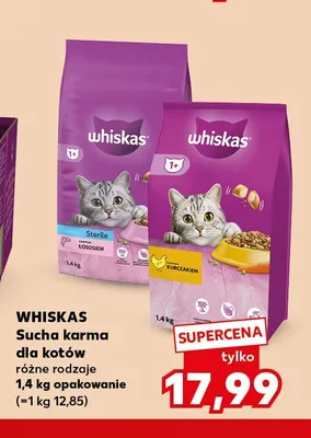 Sucha karma dla kotów Sterile z łososiem Whiskas promocja w Kaufland