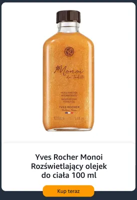 Rozświetlający olejek do ciała Yves Rocher Monoi promocja w Amazon
