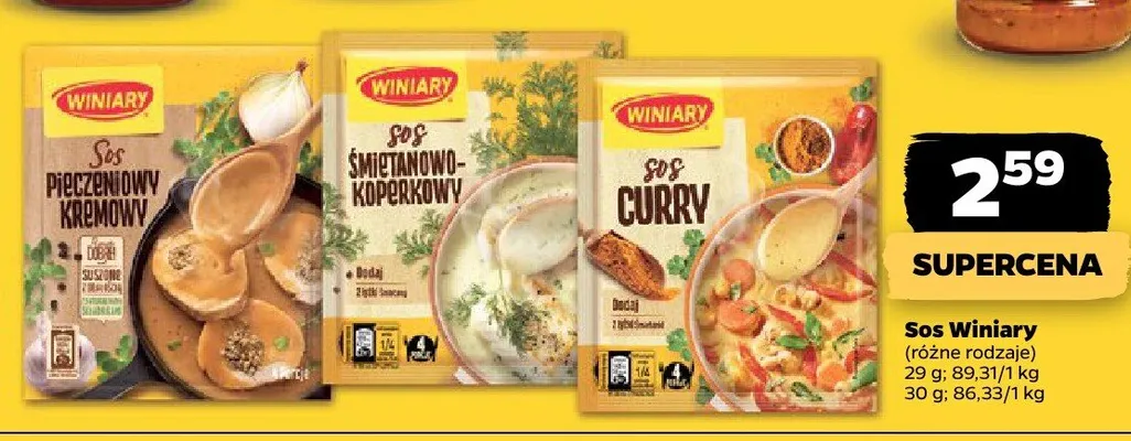 Sos, różne rodzaje promocja w Netto