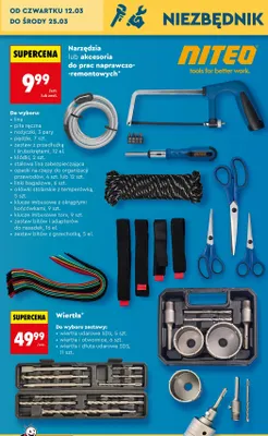 Narzędzia lub akcesoria do prac naprawczo-remontowych promocja w Biedronka