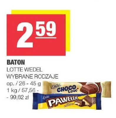 Baton E.Wedel Choco promocja w SPAR