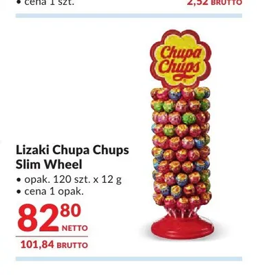 Lizaki Chupa Chups Slim Wheel 120-pak promocja w Makro