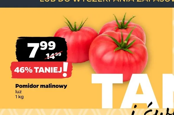 Pomidory malinowe luz promocja w Netto
