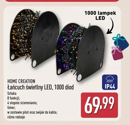 Łańcuch świetlny LED 1000 diod Home Creation promocja w Aldi
