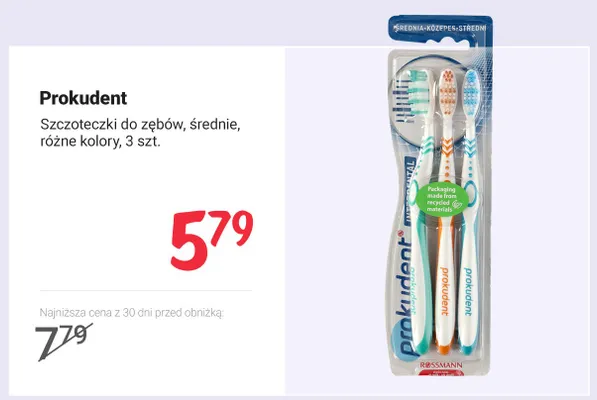Szczoteczki do zębów Prokudent średnie promocja w Rossmann