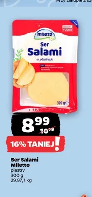 Ser Salami Miletto plastry promocja w Netto