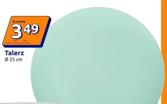 Talerz plastikowy Ø 25 cm promocja w Action