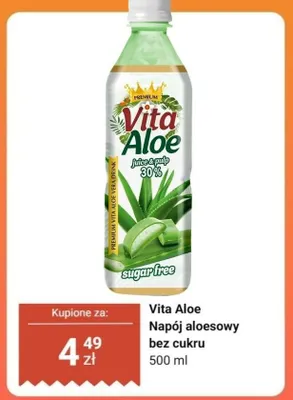 Napój aloesowy Vita Aloe bez cukru promocja w Dino
