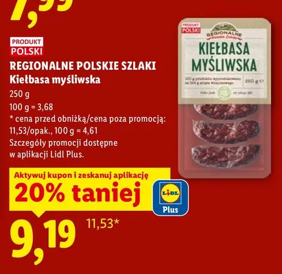 Kiełbasa myśliwska promocja w Lidl