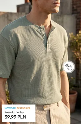 Koszulka henley promocja w Sinsay