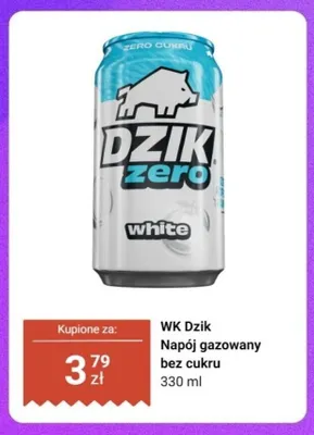 Napój gazowany WK Dzik bez cukru promocja w Dino
