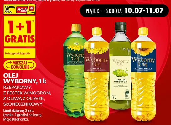 Olej rzepakowy Wyborny promocja w Biedronka