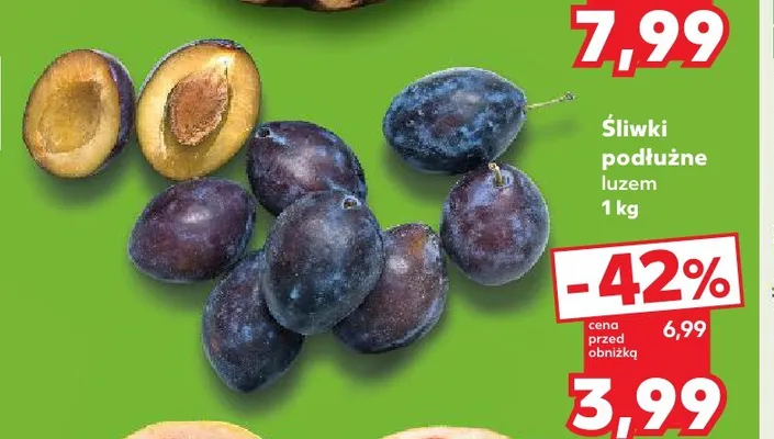 Śliwki podłużne luzem promocja w Kaufland