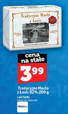 Tradycyjne Masło z Łosic 82% promocja w TOPAZ