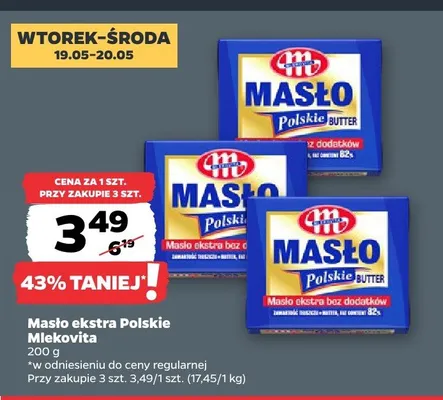 Masło ekstra Polskie Mlekovita promocja w Netto